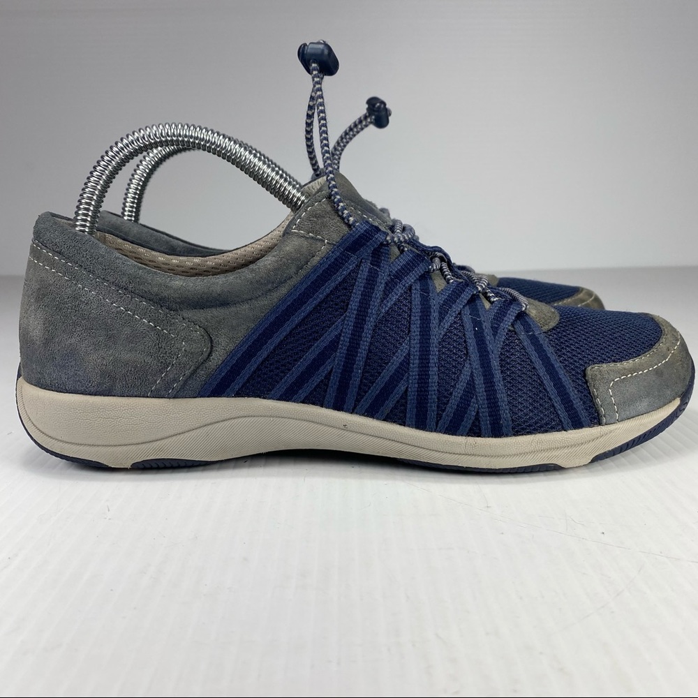 Dansko Women’s Blue and Gray Casual Slip-On Suede And Nylon Sneakers
